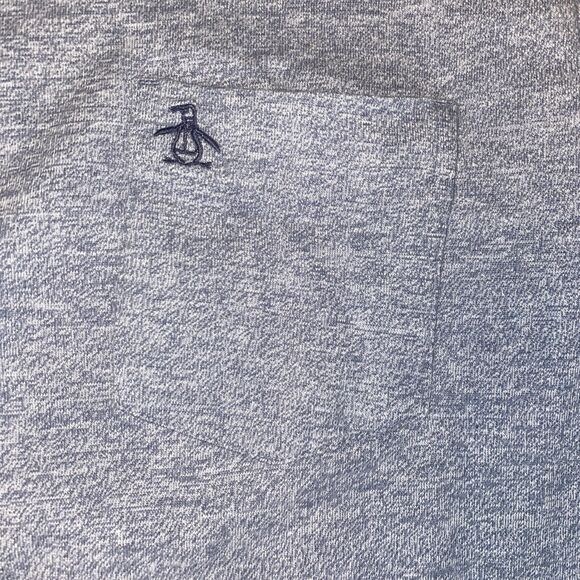 Original Penguin Shirt Men Large Blue Short Sleeve Pocket Embroidered Logo Adult - Picture 2 of 5